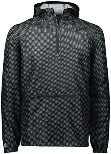 Augusta Sportswear Holloway Youth Packable PulloverXL Black Warm Kid Sport Outer Suit