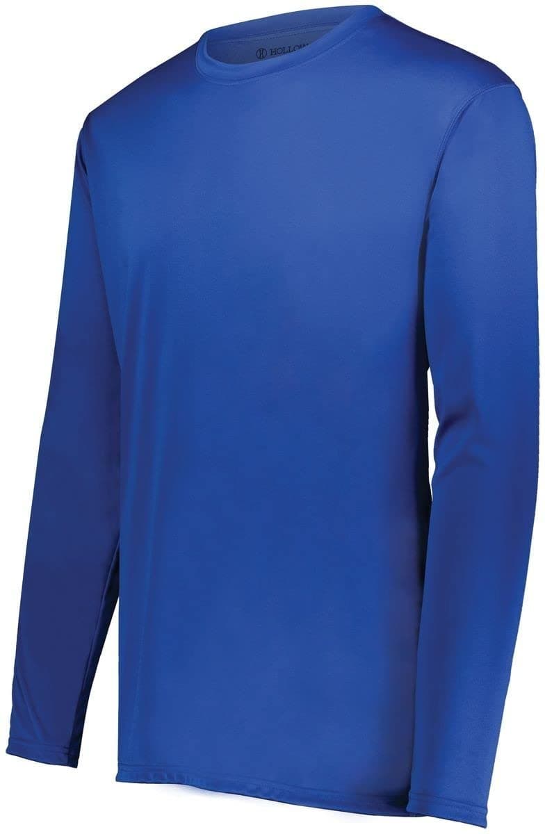 Holloway Sportswear Momentum Long Sleeve Tee XL Royal + Fast Drying + Moisture Wicking +Athletic Men
