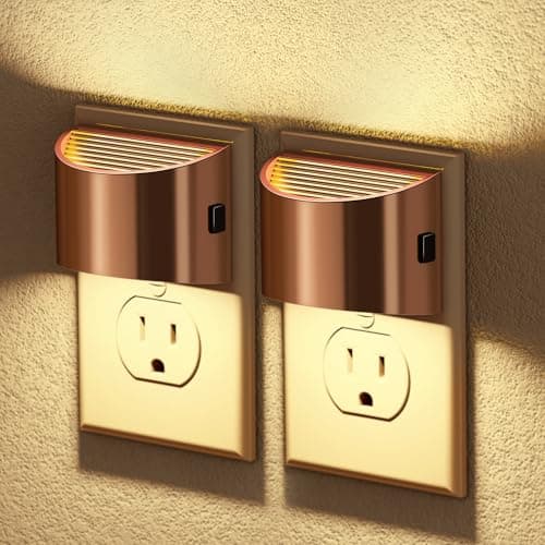 JandCase Automatic Night Lights Plug into Wall for Kids Bathroom Hallway Kitchen Bedroom Decor
| JandCase 2 Pack Modern