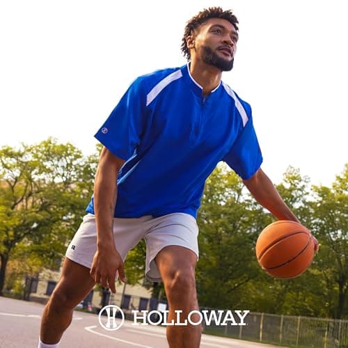 Holloway Clubhouse Short Sleeve Pullover Cage Jacket for Men in Office Casual Wear Lightweight Breathable Comfortable