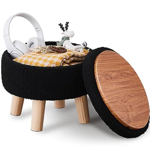 Off-White Modern Round Footrest with Soft Padded Seat for Living Room
| Off-White Wimarsbon Storage Ottoman for Hallway