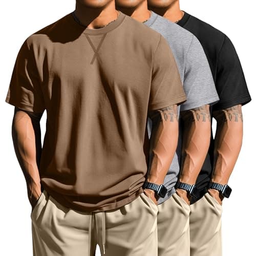 Neer 3 Pack Men's Big and Tall Cotton Short Sleeve T-Shirts Plus Size Tee Shirt for Hipster Stylists
| Neer 3 Pack Men'
