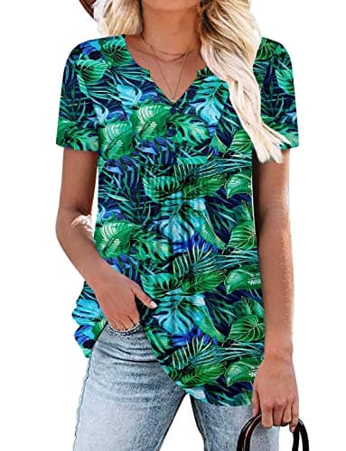 Elegant Women's Short Sleeve Tunics V Neck Button Down Shirts - S-3XL
| Comfortable Women's Short Sleeve Tunics V Neck