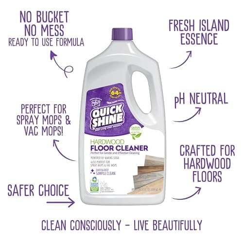 Quick Shine Hardwood Floor Cleaner 64oz | Removes Dirt & Scuff Marks | Perfect for Gentle and Effective Cleaning U.S. EP
