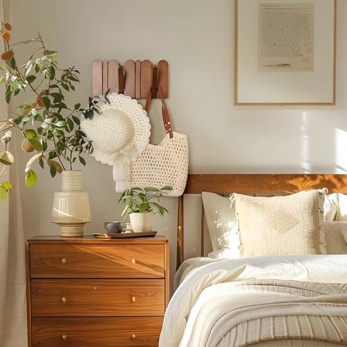 Modern Piano Wooden Coat Rack 4 Hooks for Small Spaces Entryway Bathroom
| Heavy Duty Wooden Coat Rack 4 Hooks for Wall