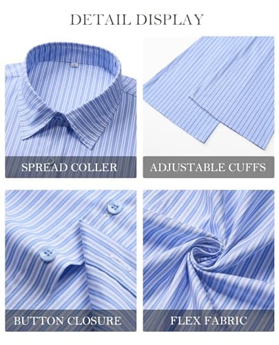 Gleeivy Women's Striped Button Down Shirts Y2k Crop Tops V Neck Collared Slim Fit Blouses Flare Sleeve Streetwear