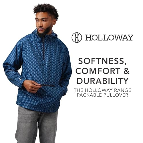 Holloway Men's Black Jacket, Warm and Lightweight, Outdoor Adventurers, Chilly Walks and Hikes, Breathable and Quick-Dry