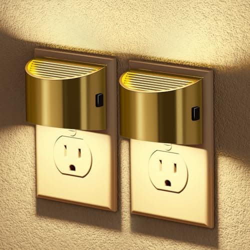 JandCase Automatic Night Lights Plug into Wall for Kids Bathroom Hallway Kitchen Bedroom Decor
| JandCase 2 Pack Modern
