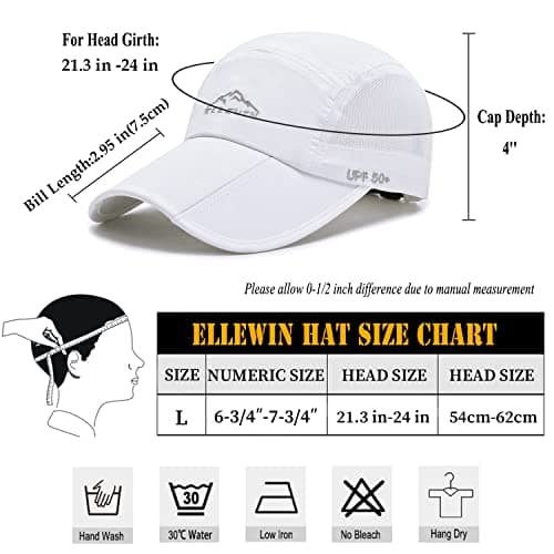 ELLEWIN Unisex UPF 50 Baseball Cap for All Ages in Summer Sun Protection
| ELLEWIN Unisex Foldable Long Bill Baseball C