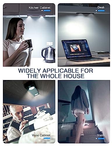 Black Wireless Motion Sensor Under Cabinet Lights 10in LED Indoor Night Light
| Rechargeable Magnetic Stick-On Under Ca