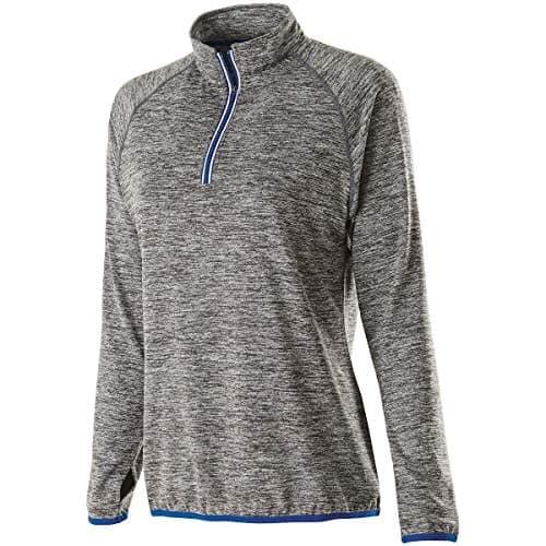 Augusta Sportswear Holloway Womens Force Training Top S Carbon Heather/Royal for Summer Workout High Visibility