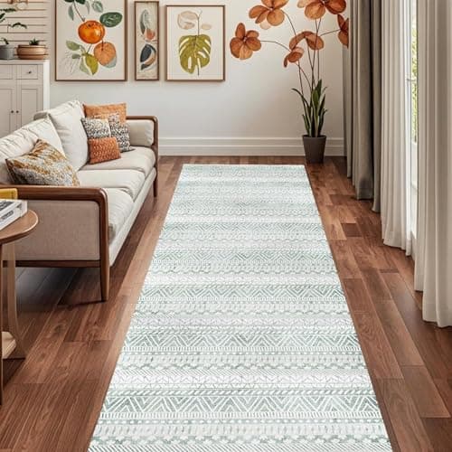 Washable Boho Grey and Pink Non Slip Faux Wool Carpet Runner for Kitchen Entryway Bedroom Indoor Laundry
| Non Slip Gre