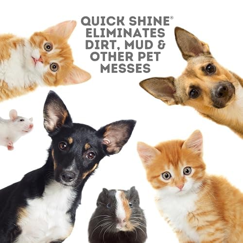 Quick Shine Plant Based Pet Floor Cleaner | Ready to Use, Removes Dirt, Streak Free, No Rinse | Hardwood, Laminate, Luxu