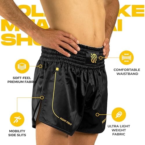 Sanabul Gold Strike Muay Thai Shorts for Men | Kickboxing Shorts  
Sanabul Gold Strike Muay Thai Shorts for Women | Kick