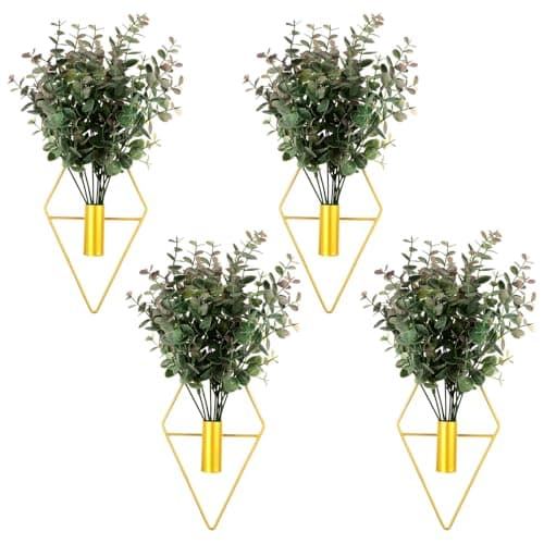 4 Pcs Black Boho Hallway Decor Hanging Planters with Modern Geometric Design for Indoor Spaces