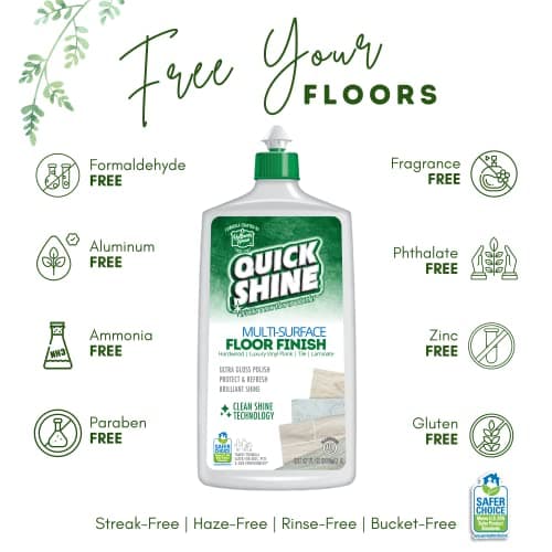 Quick Shine Floor Cleaner, Polish & Protectant Bundle - Homeowners' Choice for Sparkling Floors (2 Packs)
| Quick Shine