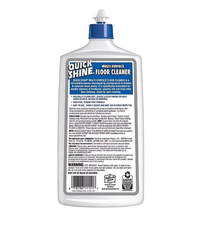 GROVE Quick Shine Multi-Surface Floor Cleaner Liquid 27 oz - No Bucket, Rinse-Free Cleaner for Laminate, Vinyl, and Wood