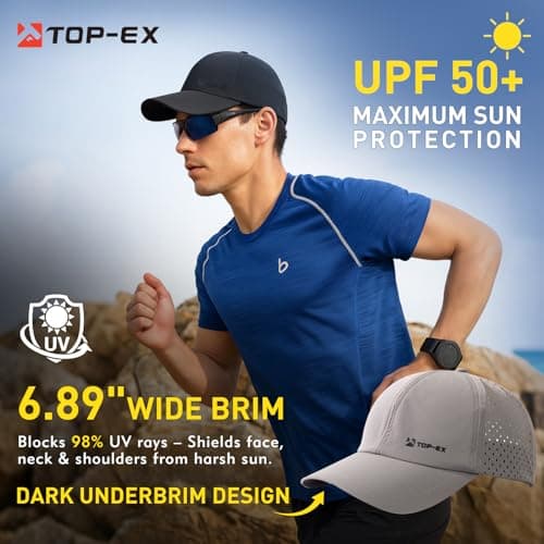 TOP-EX Breathable Mesh Cooling Sweatband Mens Oversized Running Quick Dry Waterproof Baseball Caps
TOP-EX Breathable Mes