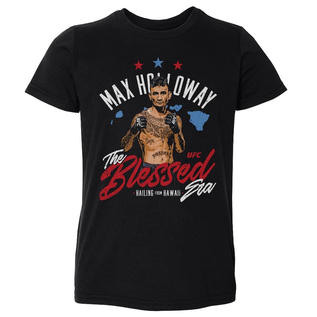 Max Holloway UFC Toddler Shirt - Kids Training Wear - The Blessed Hawaii WHT