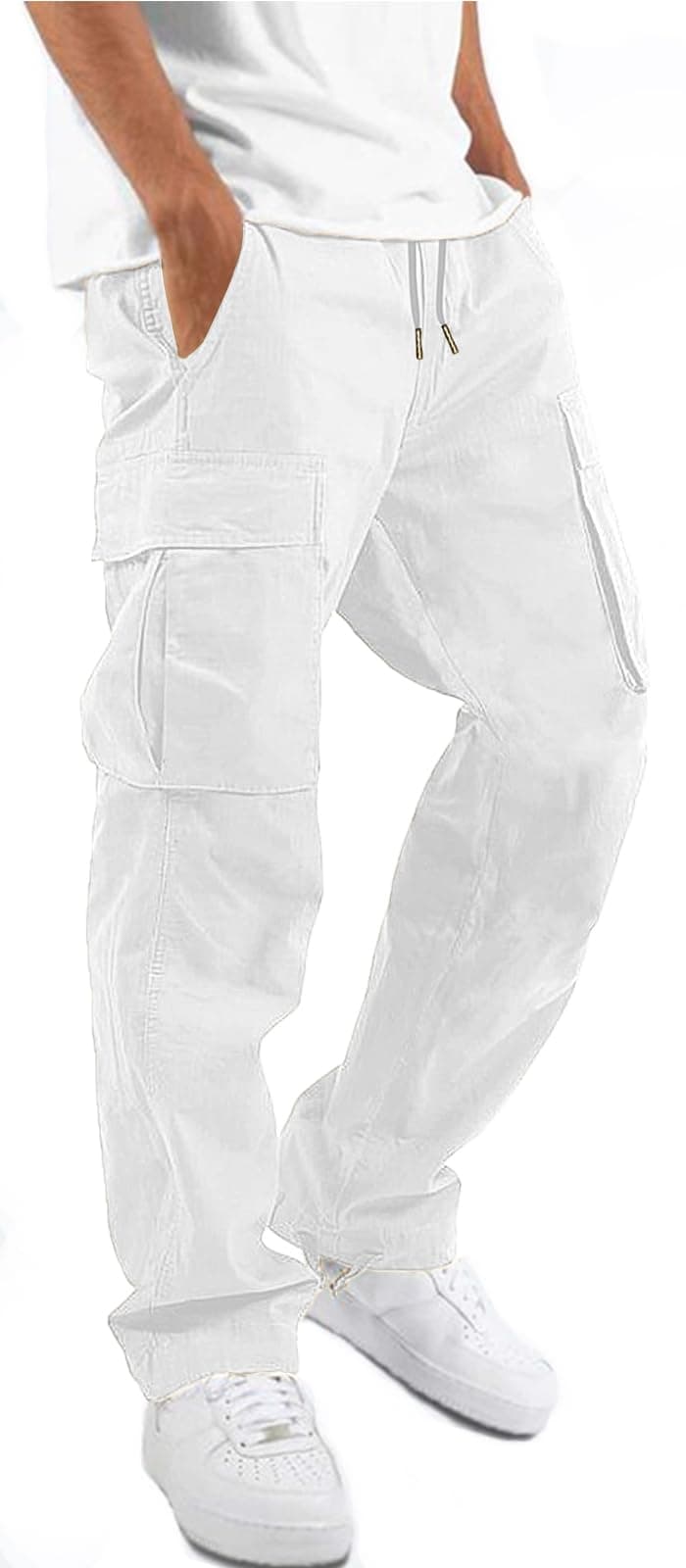 HUNGSON Mens Drawstring Casual Hiking Sweatpants for Men
| HUNGSON Mens Cotton Loose Straight Joggers Athletic Trousers