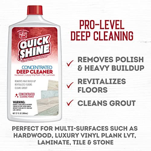 Quick Shine Plant-Based Hardwood Floor Cleaner & Polish 64oz, 2Pk | Carnauba Wax | Simply Squirt & Spread | No Refinish