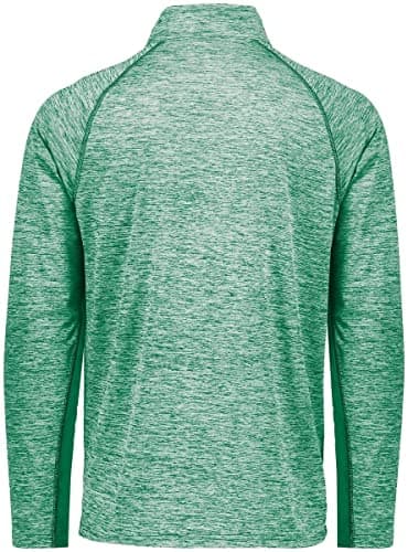 Holloway Men's Half-Zip Raglan Sleeve Pullover for Outdoor Activities Keeping Warm Lightweight and Breathable 2XL Black