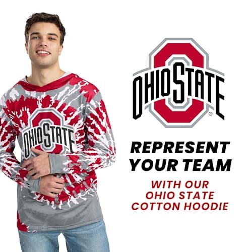 Holloway Men's NCAA Cotton Touch Poly Tie-Dye Hoodie - Comfortable Men's Hoodie for Outdoor Activities - Unique Design w