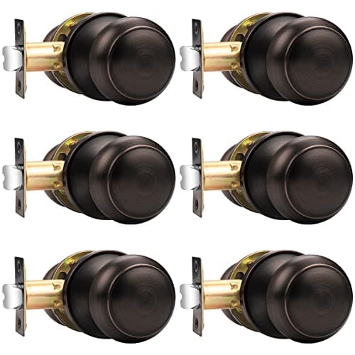 Probrico Passage Door Knobs Handles Keyless Ball Door Knob Oil Rubbed Bronze 6 Pack
Probrico Passage Door Knobs Handles