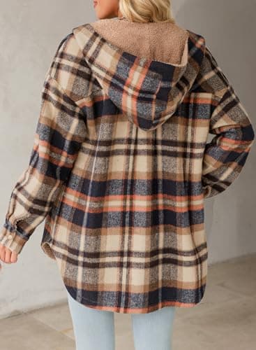 Dokotoo Women's Flannel Hooded Plaid 2025 Shacket Thick Coat for Warmth and Style in Winter
| Dokotoo Women's Flannel H