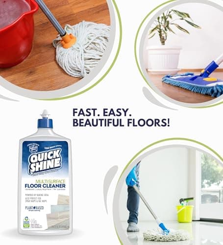 GROVE Quick Shine Multi-Surface Floor Cleaner Liquid 27 oz - No Bucket, Rinse-Free Cleaner for Laminate, Vinyl, and Wood