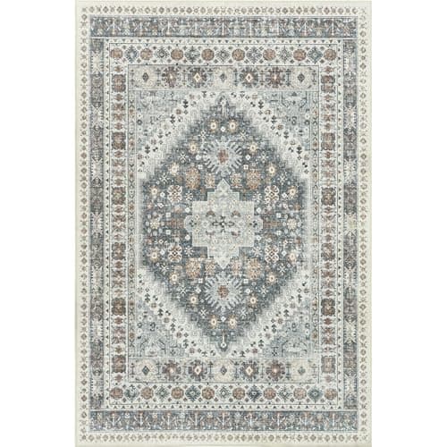Zesthome Orange 8x10 Non-Slip Washable Vintage Stain Resistant Area Rug for Living Room OEKO-TEX
| Zesthome Vintage Ora