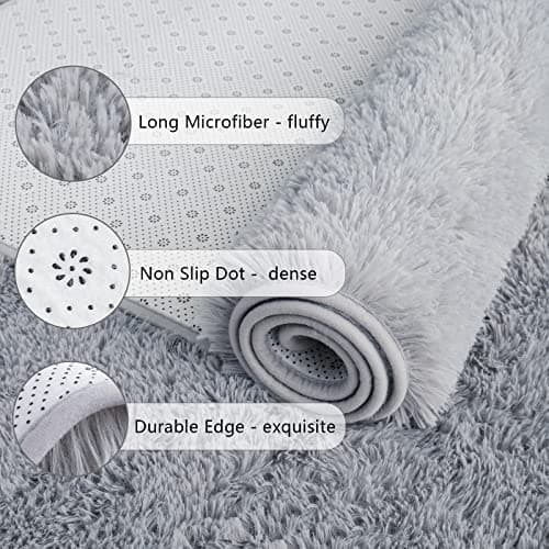 Chicrug Soft Runner Rugs for Non-Shedding Home Decorative Nursery Grey
| Chicrug Shag Furry Area Rug for Girls Room Gre
