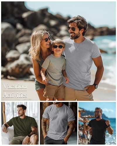 Neer 3 Pack Men's Big and Tall Cotton Short Sleeve T-Shirts Plus Size Tee Shirt for Hipster Stylists
| Neer 3 Pack Men'