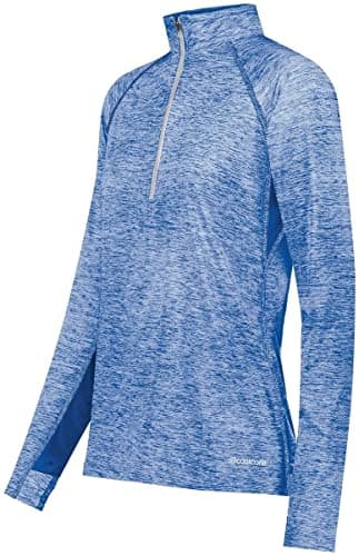 Holloway Sportswear Womens Electrify Coolcore® 1/2 Zip Pullover - Royal Heather, 2XL for Athletes | Sweat Wicking, Moist
