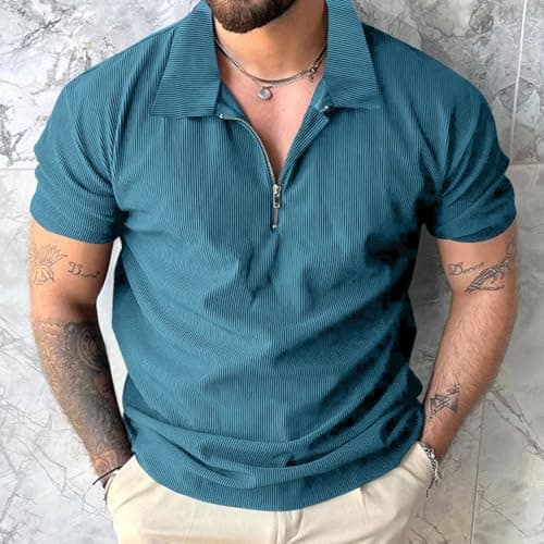 Biventant Men's 1/4 Zip Polo Shirts Casual Fashion Summer Tops
| Biventant Mens Short Sleeve Tee Summer Casual Shirts
|