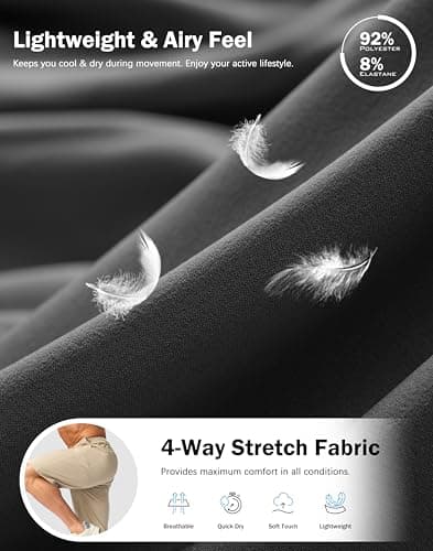 Gradual Men's Casual Lightweight 7"/9" Quick-Dry Summer Shorts for Hiking Trips
| Gradual Men's 7"/9" Stretch Casual Sh