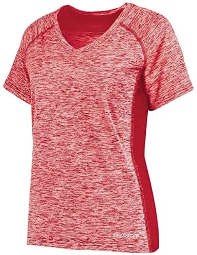Holloway Sportswear Women's Electrify Coolcore® Tee 2XL Scarlet Heather - Best Temperature Regulation for Outdoor Activ