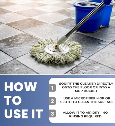 Grove Quick Shine Multi-Surface Floor Cleaner - Laminate, Vinyl, Wood Floors - No Bucket, Rinse-Free - 27 oz Bundle + Mi