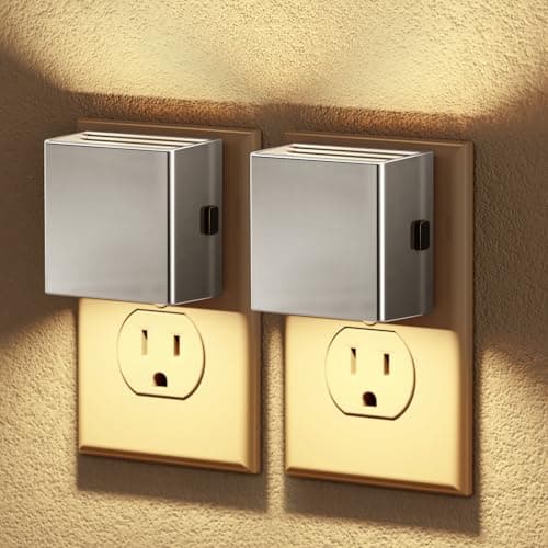 JandCase Automatic Night Lights Plug into Wall for Kids Bathroom Hallway Kitchen Bedroom Decor
| JandCase 2 Pack Modern