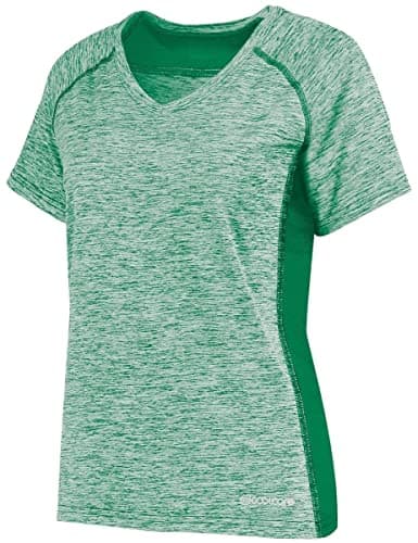 Holloway Sportswear Women's Electrify Coolcore® Tee 2XL Kelly Heather - Moisture Wicking, Quick-Dry Shirt for Workout,