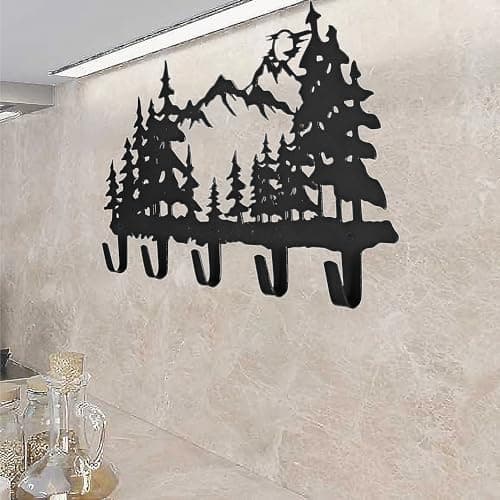 Metal Tree Coat Hooks for Living Room and Hallway - Sweet Home Decor - Forest Theme Hooks (Black)  
Metal Tree Hangers K