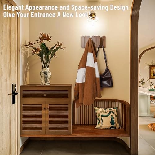 Modern Piano Wooden Coat Rack 4 Hooks for Small Spaces Entryway Bathroom
| Heavy Duty Wooden Coat Rack 4 Hooks for Wall