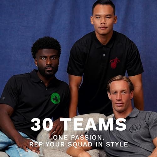 Holloway NBA Repreve® Eco Polo Sustainable Moisture-Wicking Shirt for Athletes & Outdoor Enthusiasts in Activewear & Cas
