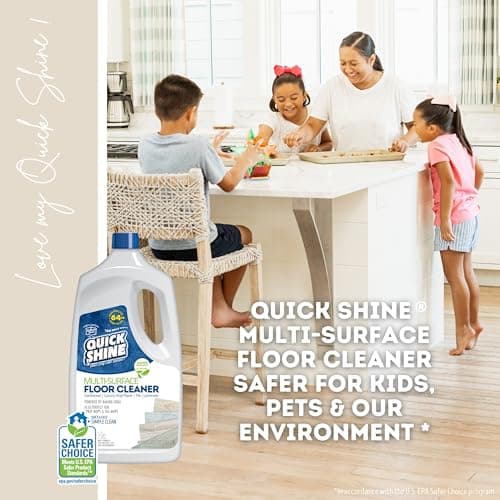 Quick Shine Multi Surface Floor Cleaner 64oz - Streak Free, No Rinse, Safe for Hardwood, Laminate & Stone, Suitable for