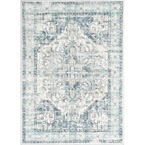 Zesthome Orange 8x10 Non-Slip Washable Vintage Stain Resistant Area Rug for Living Room OEKO-TEX
| Zesthome Vintage Ora