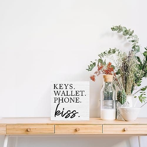 Wooden Entryway Table Decor Box Sign for Keys, Wallet, Phone - Home Decor Trendsetters - Hallway Entryway
| Wooden Entr