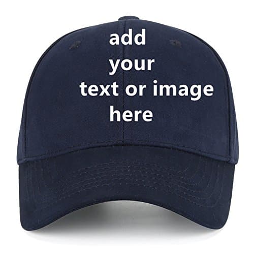 HOFO Custom Text Baseball Cap + Adjustable Trucker Caps + Casual Sun Protection Hat for Men and Women as Gifts