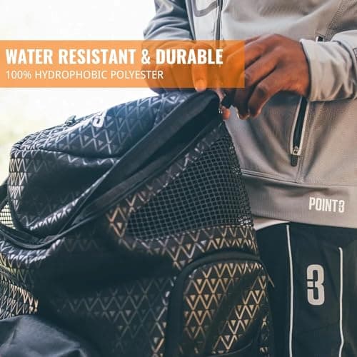 Point 3 Road Trip |0 Backpack | Basketball Backpack with Drawstring Closure and Ventilated Mesh Shoe Pocket Compartment
