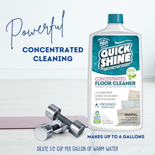 Quick Shine Multi Surface Concentrated Floor Cleaner 27oz | Powerful Cleaning | Hardwood, Laminate, Tile & Stone | Homeo