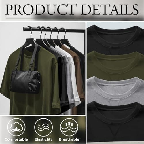 Neer 3 Pack Men's Big and Tall Cotton Short Sleeve T-Shirts Plus Size Tee Shirt for Hipster Stylists
| Neer 3 Pack Men'